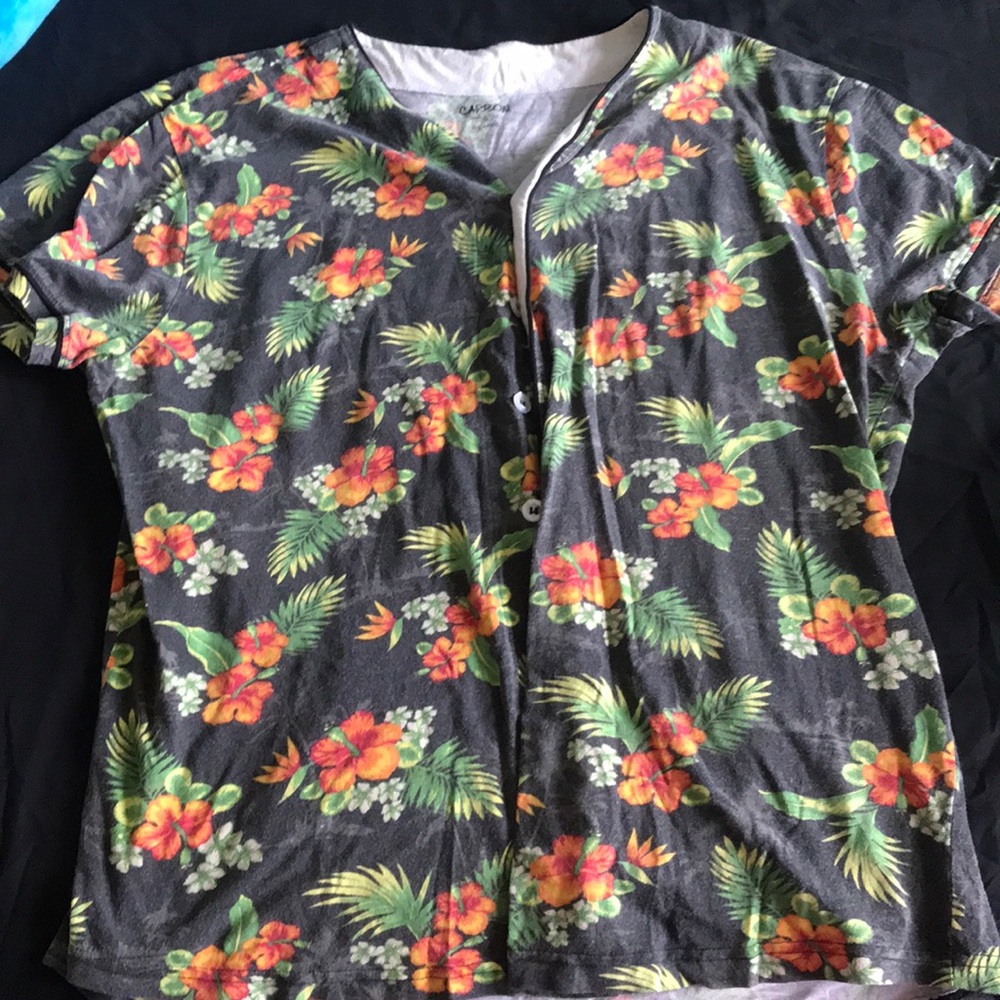 Flower Button-Up Shirt